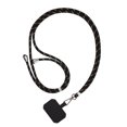 thumbnail image 2 of Cuerda universal para el cuello del teléfono móvil Hebilla a presión de metal ajustable Cordón con soporte antipérdida con tarjeta adhesiva Viajes al aire libre Senderismo Negro Oro Negro kenally EL005430-14, 2 of 2