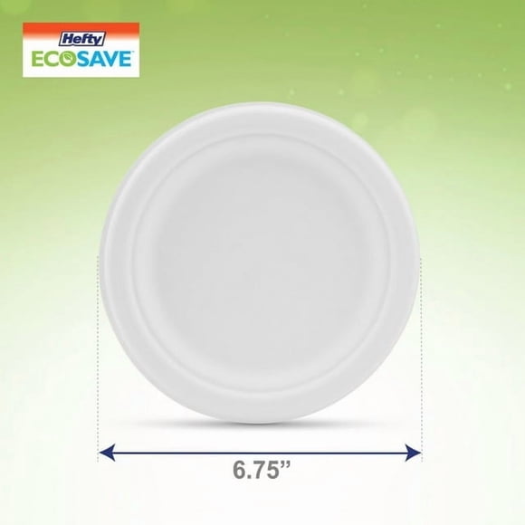 Hefty EcoSave® Dessert Paper Plates Compostable Disposable Plates