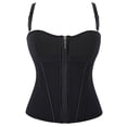 thumbnail image 3 of Stamzod Waist Trainer for Women Corset Shapewear with Zipper Women'S Waist Cincher Tank Top with Adjustable Straps Black C L, 3 of 8