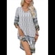 thumbnail image 2 of Vestido Informal de Verano para Mujer, Estilo Bohemio, con Borlas y Cuello Anudado, Larga 3/4, Estampado Floral Corto M, 2 of 8