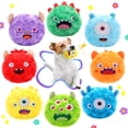 thumbnail image 1 of Pelota para perros HyDren Plush Squeaky, paquete de 8 unidades, para tamaño pequeño y mediano, 1 of 7