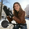 thumbnail image 3 of Winter Touchscreen Gloves, Thickened Fleece Lined Cold-Proof Gloves With Anti-Slip Design - Warm Gloves For Cycling, Commuting, Outdoor Activities - Unisex For S, Teens, 3 of 5