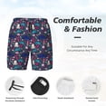 thumbnail image 3 of KLL Underwater Animals for Mens Swim Trunks Quick Dry Swim Shorts with Built-in Compression Liner Funny Swimwear Bathing Suits-3X-Large, 3 of 6