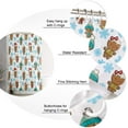 thumbnail image 5 of Christmas Shower Curtain Merry Christams Cute Gingerbread Man Snowflake Christmas Shower Curtains for Bathroom Decor For Christmas Decoration Bath Curtains Sets with Hooks Small Stall 36" x 72", 5 of 6