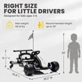 thumbnail image 2 of iYofe 12V Ride on Car for Kids, 360° Spin Drift Racing Go Kart with Powered PU Glowing Wheels, Water Spray Effect with Light, Music, Electric Ride On Toys for Boys Girls Age 3-8, White, 2 of 8