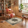 thumbnail image 3 of ODIKA 3'x5' Ultra-Soft Throw Mat, Farmhouse Boho Featuring Weathered Framing Desk Dining Under None Washable, Bare feet friendly, Easy Care Indoor rug for Bedside, Vanity, 3 of 7