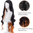 thumbnail image 4 of Peluca de cosplay Wiggy Mermaid SL Nezuko con cinta rosa para DS, 4 of 9