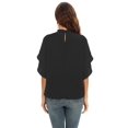 thumbnail image 3 of EFINNY Women OL Chiffon Tops Business Office Work Dress Casual Short Sleeve Shirt Blouse, 3 of 7