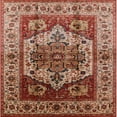 thumbnail image 1 of Ahgly Company Tapis d'Intérieur Lavable en Machine Carré Industriel Moderne Rouge Tomate, 5 Pieds Carré, 1 of 7