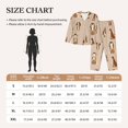 thumbnail image 4 of Pajamas for Women Sets, Cute Dog Puppy striped Lounge Sets Long Sleeve Button Down Night Shirts Sleepwear Pjs, 4 of 6