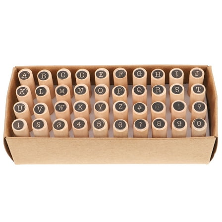 MLINS 40pcs Scrapbook Stamp Interesting Letter Stamp Wooden Number Stamp Scrapbook DIY Supplies