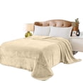 thumbnail image 1 of Cobertor Ligero Liso MELOCOTTON HOGAR Matrimonial Hotelero Beige, 1 of 5