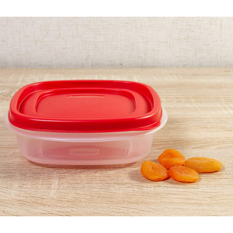 Rubbermaid Easy Find Lid Square 14-Cup Food Storage Container, Red (Pack of  3)