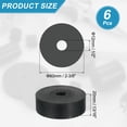 thumbnail image 2 of 6 Pcs Espaciador de Goma Multiusos, 12mm ODx60mm IDx20 mm de Grosor Aislamiento Antivibración para Hogar y Autos (Negro), 2 of 7