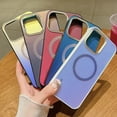 thumbnail image 4 of Feishell Magnetic Case for iPhone 14 Pro,Gradient Case Compatible with MagSafe Charging,Shockproof Fashion Colorful Aurora Gradient Acrylic Back TPU Bumper Slim Phone Case for Women Men,B, 4 of 11