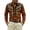 Brown, variant on ZVNAΖH Men's Vintage Cowboy Western Embroidered Shirt, Long Sleeve Collared Button Down Casual Top for Rodeo & Daily