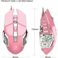 thumbnail image 7 of Gaming Mouse Wired, 6 Buttons, Chroma RGB Backlit, 3200 DPI Adjustable, Comfortable Grip Ergonomic Optical PC Computer USB Gaming Mice (Pink), 7 of 7