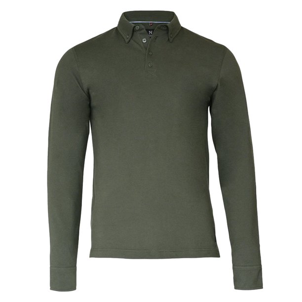 Nimbus - Polo de manga larga modelo Carlington Deluxe para hombre (Oliva) Nimbus UTRW5653_olive