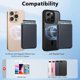 thumbnail image 4 of czcpp-Magnética Cartera Compatible con MagSafe para Serie iPhone 16/15/14/13/12, Tarjetero Billetera, Almacenar 1-3 Tarjetas, Azul medianoche, 4 of 4