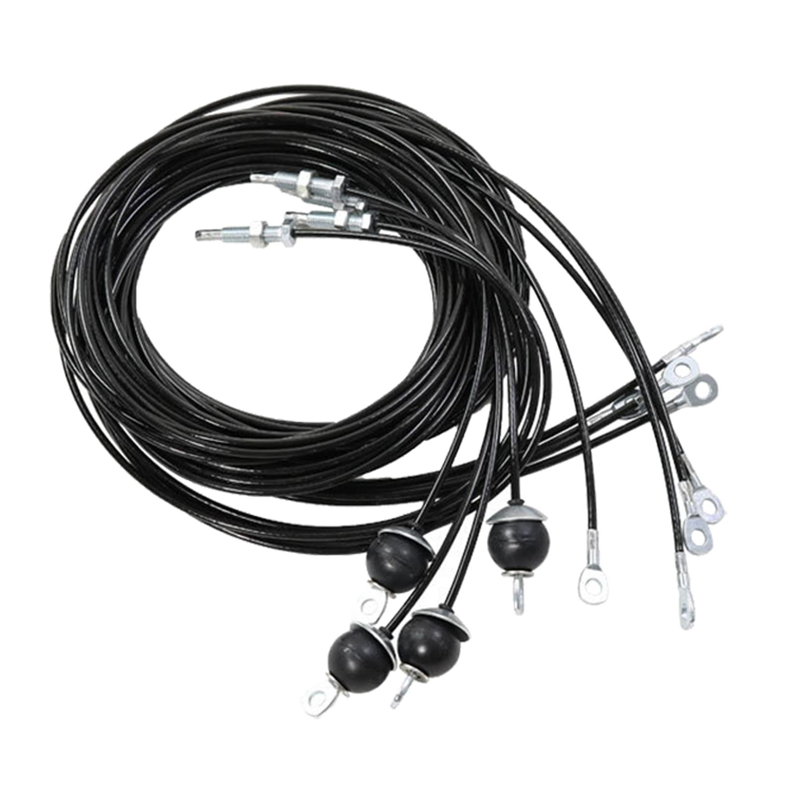 Câble De Poulie Fitness 3 Mètres | Acier Inox + PU, Avec Tendeurs Et Boucle, Pour Musculation Maison