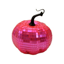Disco Ball Pumpkin Decor - Glitter Mirror Fall Pumpkin for Halloween Thanksgiving Table Centerpiece, 70s Party & Farmhouse Decor