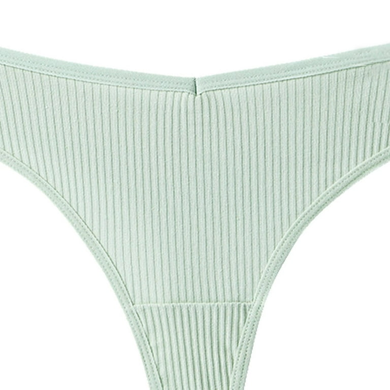 BELLZELY Womens Underpants Cotton Clearance 3PCS Women's Thong G-String  Cotton Thongs Women's Panties Cute V Waist Female Underpants Pantys Lingerie