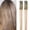 Golden, variant on Shiny Silk Glitter Hair Tinsel Kit with Clip-on Extensions for Women at Parties and Festivals
