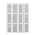 thumbnail image 3 of ARK DESIGN Scratch Resistant Tempered Frosted Glass Bi-Fold Doors, White, 60" x 80", 51 lbs, 3 of 10