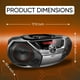 thumbnail image 3 of Philips Boombox portátil Reproductor de CD Bluetooth Radio FM MP3 Mega Bass Reflex Sistema de sonido estéreo con NFC, 12 W, entrada USB, conector para auriculares y pantalla LCD, 3 of 5