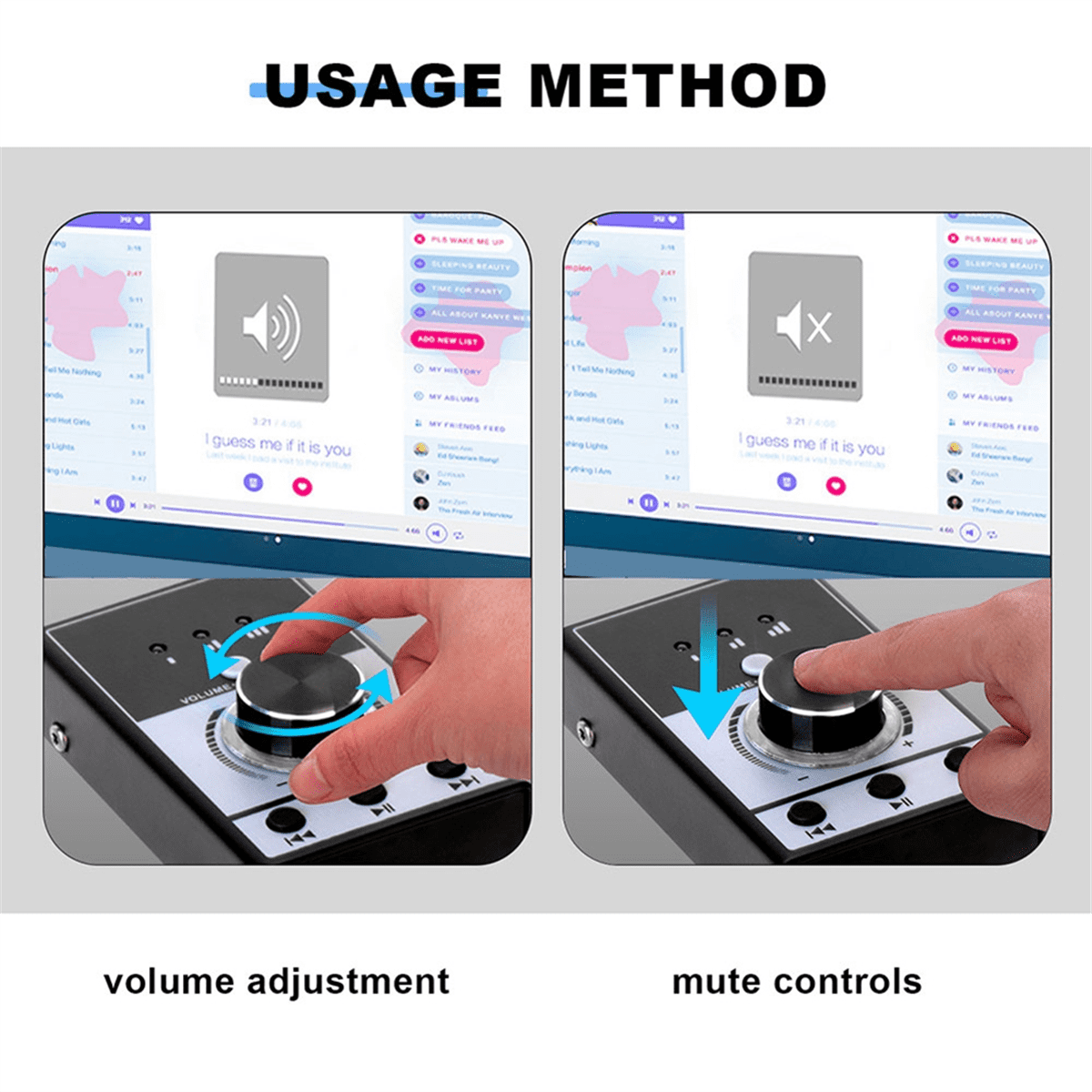 Sound Card Computer Multi Media Volume Controller Audio Interface for PC Laptop Android Streaming Video Mute Control