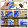 thumbnail image 3 of Charnière de Porte Jig, Outils Complets Portables Charnière de Porte et Kit d'Installation de Loquet Résistant à l'Usure pour Décoration de Chantier Maison, 3 of 7