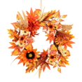 thumbnail image 4 of Birdeem Festival Sunflower Wreath Simulation Maple Leaf Thanksgiving Wreath Door Hanging, 4 of 10