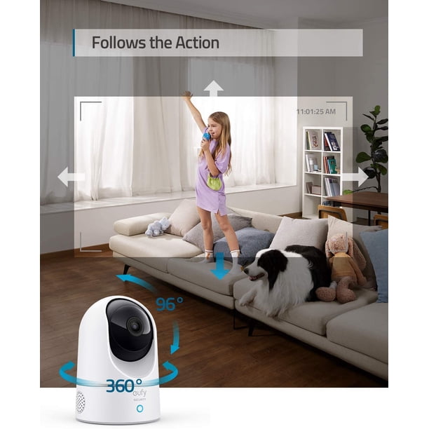Anker eufy 2K IndoorCam, Wireless, Wi-Fi, 2-Cam Kit, AI Noise