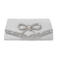 thumbnail image 1 of Bolso de mano Trisapu Bow Evening Sparkly Rhinestone Silver, 1 of 8
