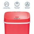 thumbnail image 5 of Nine Stars Automatic Bathroom Trash Can, 3 Gallon Plastic Motion Sensor Garbage Bin with Soft Close Lid, Rose, 5 of 7