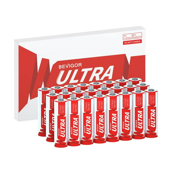 BEVIGOR AA Lithium Batteries 24Pack Ultra, 3500mAh 1.5V Double A Lithium Battery, Longer Lasting AA Batterie for Blink Camera Smart Lock Deadbolt, Aralm System etc High-