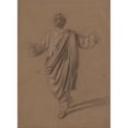 thumbnail image 2 of Mariano Fortuny Marsal 14x18 Black Ornate Wood Framed Double Matted Museum Art Print Titled - Academic Study of a Male Figure (1856-1858), 2 of 5