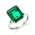 thumbnail image 2 of Galaxy Gold Stunning 4.50 Carats 14K Solid White Gold Brilliant Emerald Cut Emerald Solitaire Ring with Genuine Vibrant Emerald Octagon Shape Anniversary Engagement Promise Her Him Unisex (7.5), 2 of 3