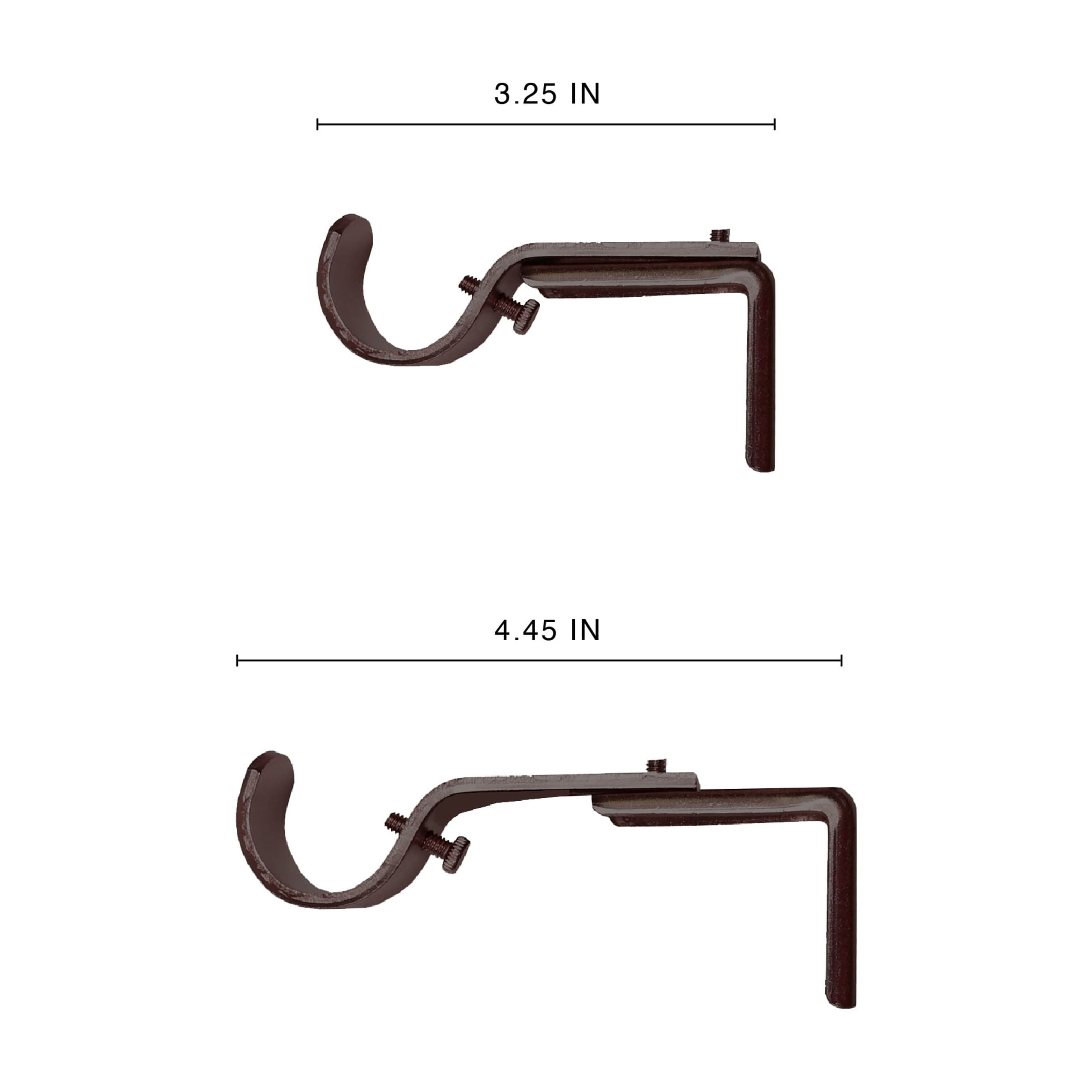 Better Homes & Gardens Bronze 3/4-1" Adjustable Curtain Rod Brackets, 2 Count