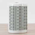 thumbnail image 3 of Casino Ceramic Toothbrush Holder, Card Suits Hearts Spades Diamonds and Clubs Pattern Gaming Houses Addiction Print, Decorative Versatile Countertop for Bathroom, 4.5" X 2.7", Multicolor, by Ambesonne, 3 of 4