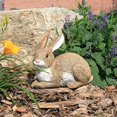 thumbnail image 4 of Design Toscano QM200861 Bashful the Bunny Lying Down Rabbit Outdoor Garden Statue, 10 Inch, Polyresin,full color, 4 of 5