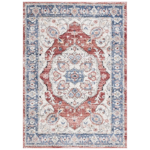 SAFAVIEH Luna Dania Oriental Area Rug, Beige/Blue Rust, 5'3" x 7'6"