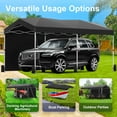 thumbnail image 5 of COBIZI 10x20 Pop-up Canopy Tent, Waterproof, UPF 50, 2 Sidewalls, Center Lock, Black, 5 of 11