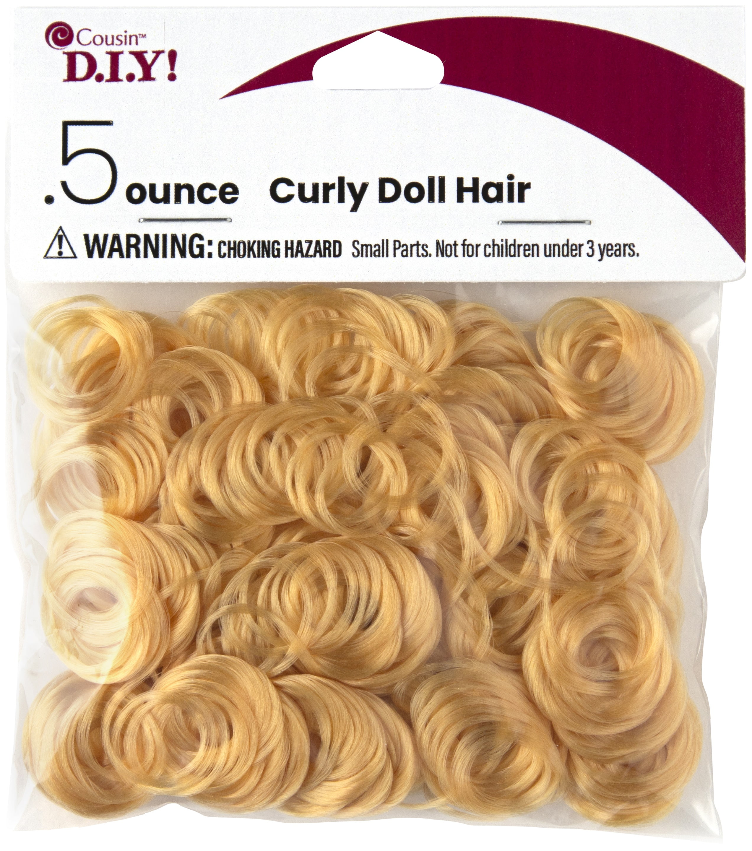Curly Doll Hair .5oz-Strawberry Blonde 