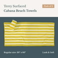 thumbnail image 2 of Casa Platino Beach Towel Set of 2, Light Weight, Quick Dry Towel, Large Beach Towels 30"x60", Beach Towel Set - Yellow, 2 of 8