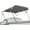 Gray, variant on Seal Skin 3 Bow Bimini Top for Boats, Marine Grade Waterproof Canopy Cover with Frame, 6'L X 46" H X 67"-72"W