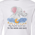 thumbnail image 4 of Inktastic My Auntie Loves me to the Moon and Back Elephant Family Long Sleeve Youth T-Shirt, 4 of 5