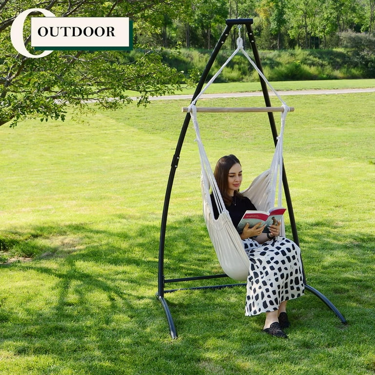 G TALECO GEAR Black C-Type Hammock Chair Stand for Adults G TALECO GEAR Black C-Type Hammock Chair Stand for Adults