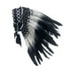 thumbnail image 4 of Tocado de plumas artificiales de nativos americanos para fiestas de carnaval Negro, 4 of 9