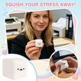 thumbnail image 2 of Tofu Squishy, Cube Shaped Slow Rebound, Soft Gel Construction, Tension Relief, Adult Workplace, White Face, 1 Pc, 2 of 7